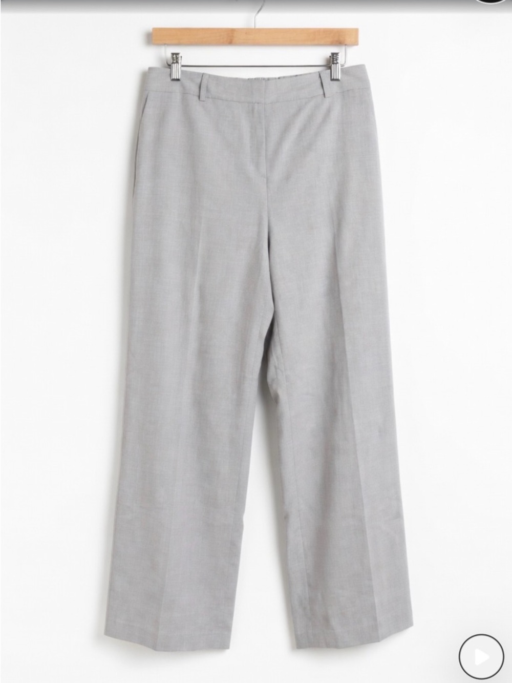 Calvin Klein Wide-Leg Dress Pants - Light Gray